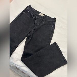 Madewell Black Mid-Rise Kick-out Flare Women's Jeans